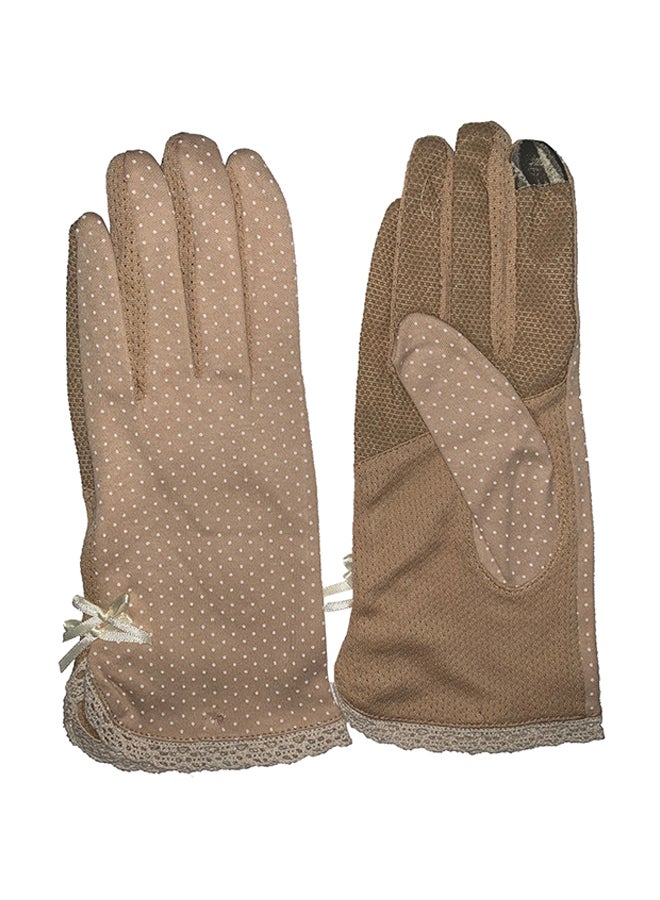 Sun Protection Summer Gloves Light Brown - Image 1