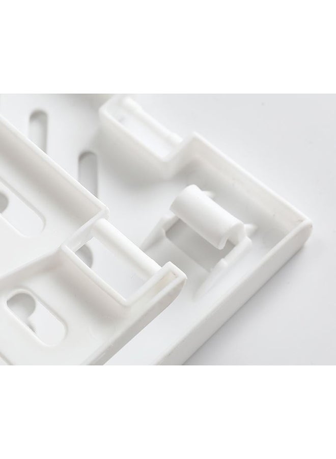 fashionhome 2 Layered Wardrobe Plastic Storage Rack White 30x31.5x55cm - Image 4