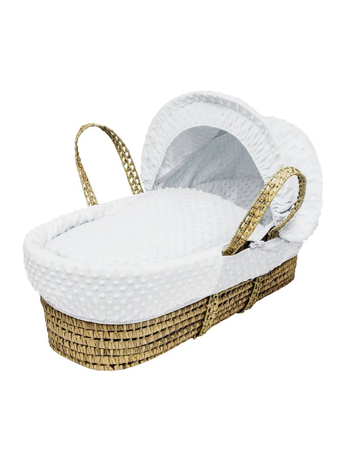 Kinder Valley Dimple Palm Moses Basket With Folding Stand - White - Image 2