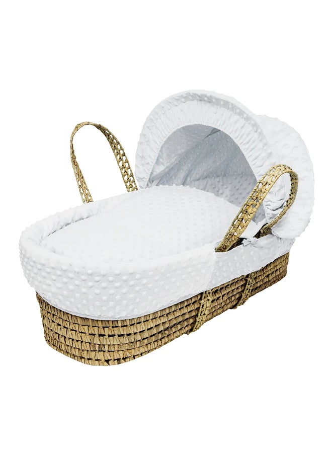Kinder Valley Dimple Palm Moses Basket - White - Image 1
