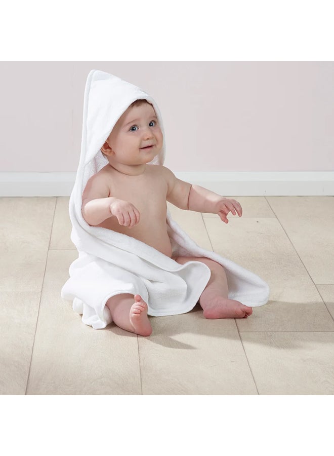 Kinder Valley Plain Hooded Towel, Pack Of 2 - White - Image 3
