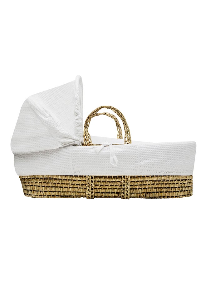 Kinder Valley Waffle Palm Moses Basket - White - Image 2