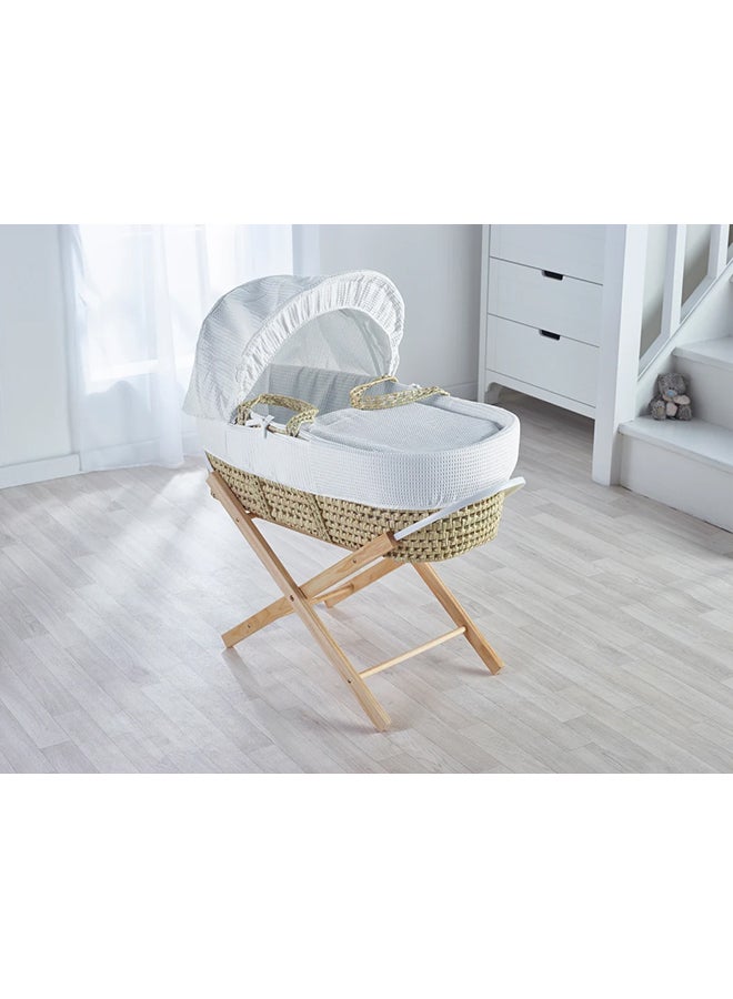 Kinder Valley Waffle Palm Moses Basket - White - Image 4