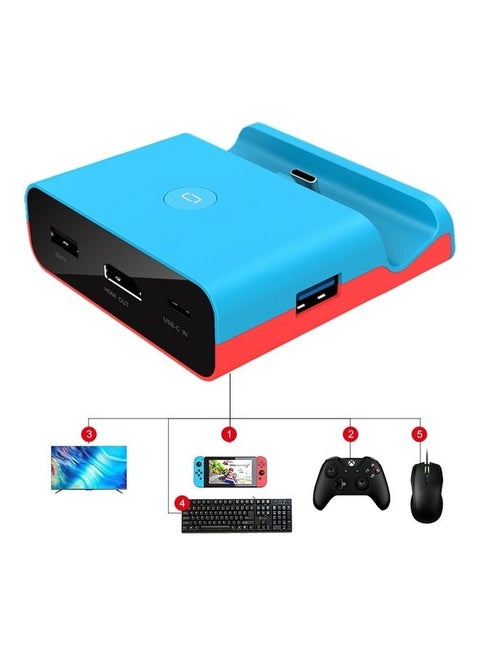5 In 1 Multifunction TV Dock Station For Switch, Portable TV Docking Station Replacement For Switch With HDMI And USB 3.0 Port wireless