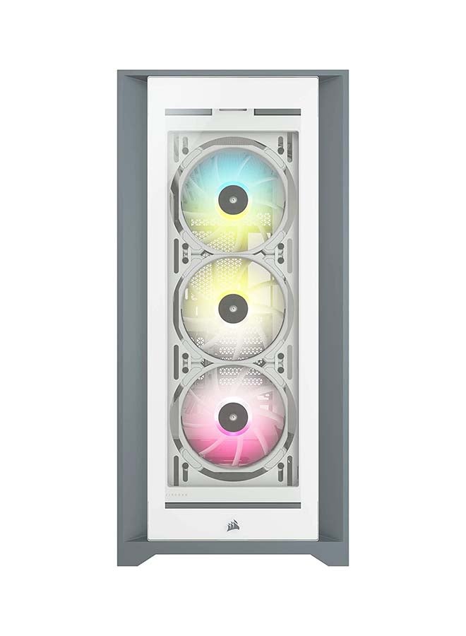 CORSAIR iCUE 5000X RGB Mid-Tower ATX PC Smart Case, Tempered Glass, 3x 120mm RGB Fans, Up to 360mm Radiator & 10x Fans Support, 2x USB 3.0, 1x USB-C 3.1, White | CC-9011213-WW White  - Image 3