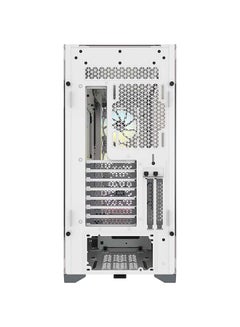CORSAIR iCUE 5000X RGB Mid-Tower ATX PC Smart Case, Tempered Glass, 3x 120mm RGB Fans, Up to 360mm Radiator & 10x Fans Support, 2x USB 3.0, 1x USB-C 3.1, White | CC-9011213-WW White  - Image 4