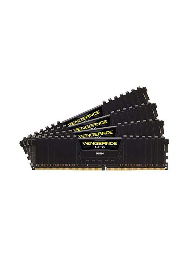 مجموعة ذاكرة الكمبيوتر المكتبي DDR4‏ C16 تتميز بأداء عالٍ وتردد 2400 ميجاهرتز ودعم XMP 2.0 أسود