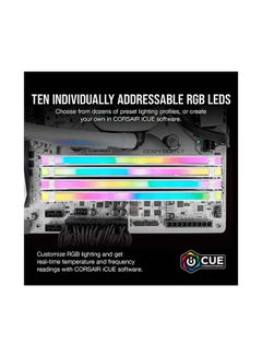 كورسير وحدة ذاكرة مضيئة DDR4 بسعة 3200 ميجا هرتز بتقنية XMP 2.0 مع إضاءة LED متعددة الألوان RGB مفعمة بالحماس طراز C16  - Image 3
