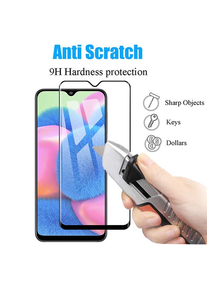 Glass Tempered Glass Screen Protector For Samsung Galaxy A30S Black/Clear - Image 5