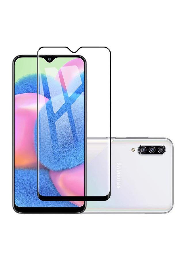 Glass Tempered Glass Screen Protector For Samsung Galaxy A30S Black/Clear - Image 1