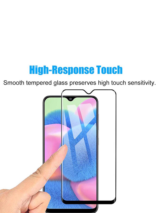 Glass Tempered Glass Screen Protector For Samsung Galaxy A30S Black/Clear - Image 4