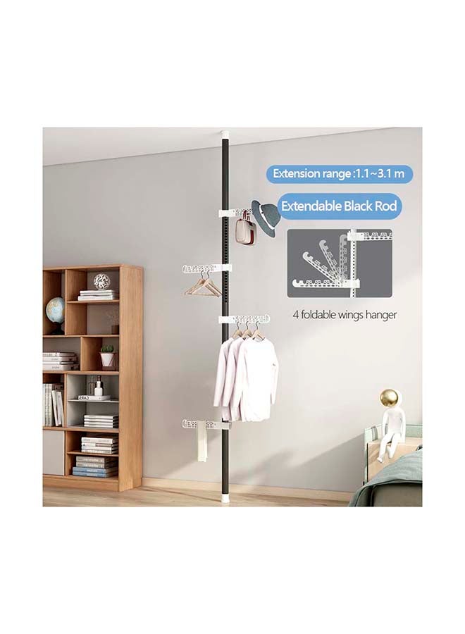fashionhome 4 Layered Storage Rack And Hanger Black 3.1meter - Image 2