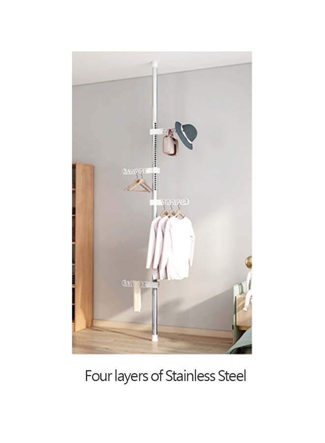 fashionhome 4 Layered Storage Rack And Hanger Silver 3.1meter - Image 1