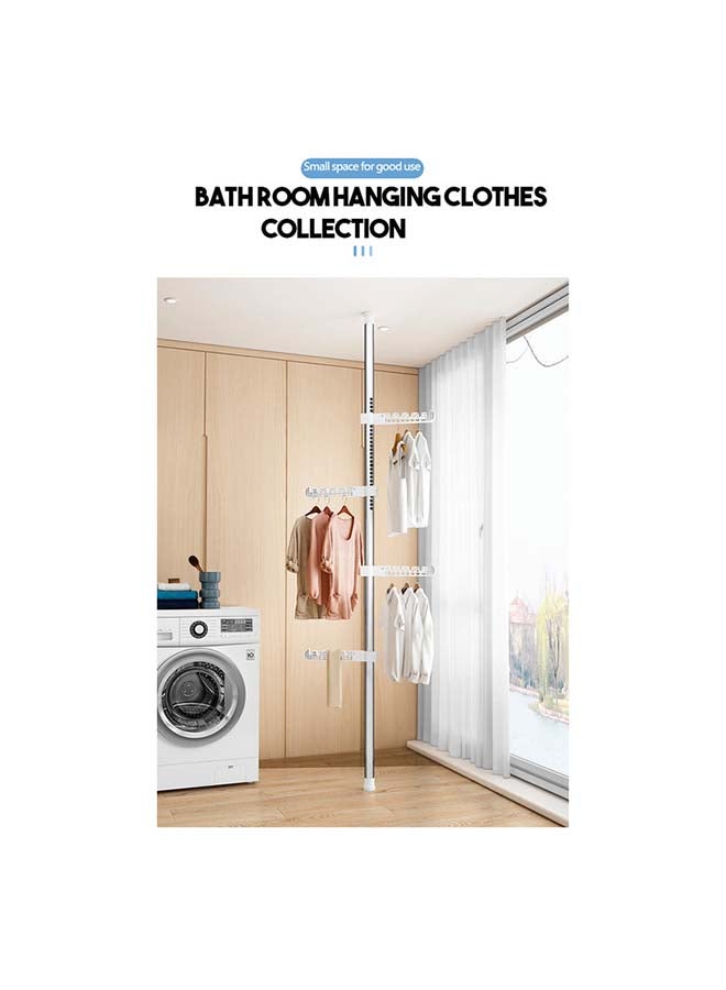 fashionhome 4 Layered Storage Rack And Hanger Silver 3.1meter - Image 2