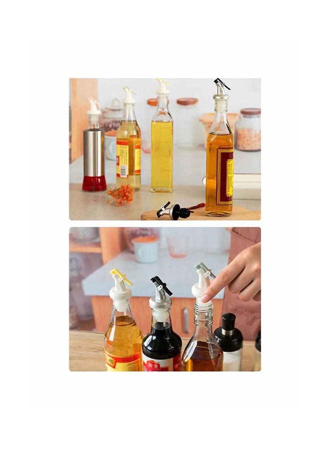 fashionhome 6-Pieces Oil Wine Vinegar Bottle Stopper Nozzle multicolour 3x2x8.1cm  - Image 4