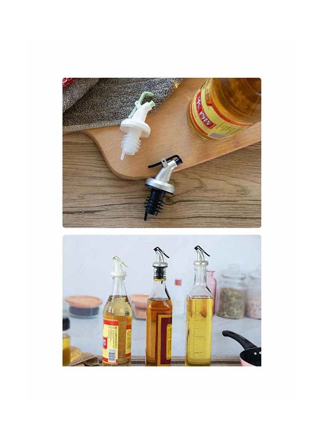 fashionhome 6-Pieces Oil Wine Vinegar Bottle Stopper Nozzle multicolour 3x2x8.1cm  - Image 5