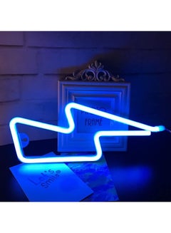 ماركة غير محددة لافتة نيون بإضاءة LED بتصميم صاعقة برق أزرق 35.8سم  - Image 5