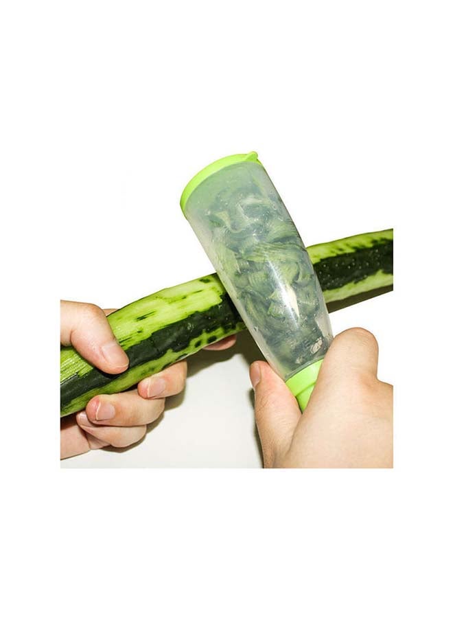 fashionhome - Vegetable Peeler With Container Storage Box Green 20x3cm - Image 1