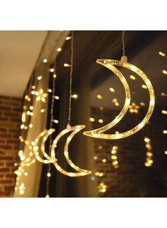 Salla Ramadan Crescent Moon Star Curtain LED Fairy Lights Yellow 3.5meter  - Image 5
