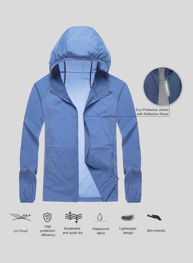 Sun Protective Waterproof Jacket Blue - Image 3