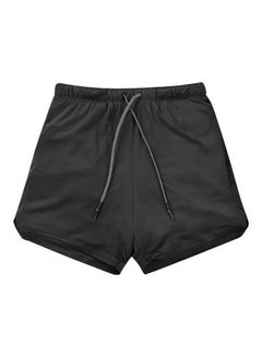 2-In-1 Athletic Shorts With Pockets Black