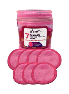 Cecilia 7-Pads Grapefruit Reusable Makeup Remover Pink  - Image 1