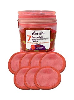 Cecilia 7-Pads Grapefruit Reusable Makeup Remover Orange  - Image 1
