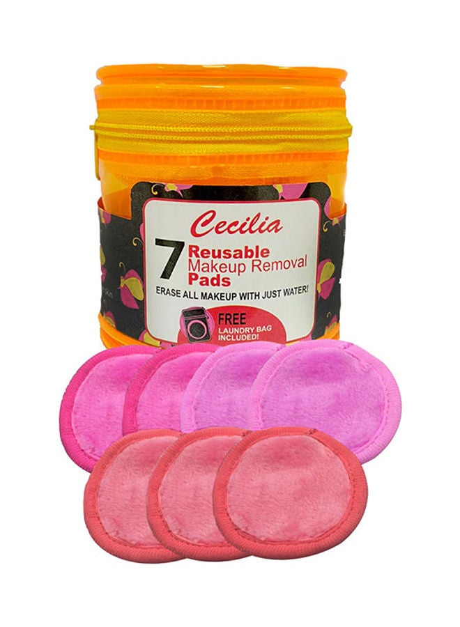 Cecilia - 7-Pads Grapefruit Reusable Makeup Remover Multicolour - Image 1
