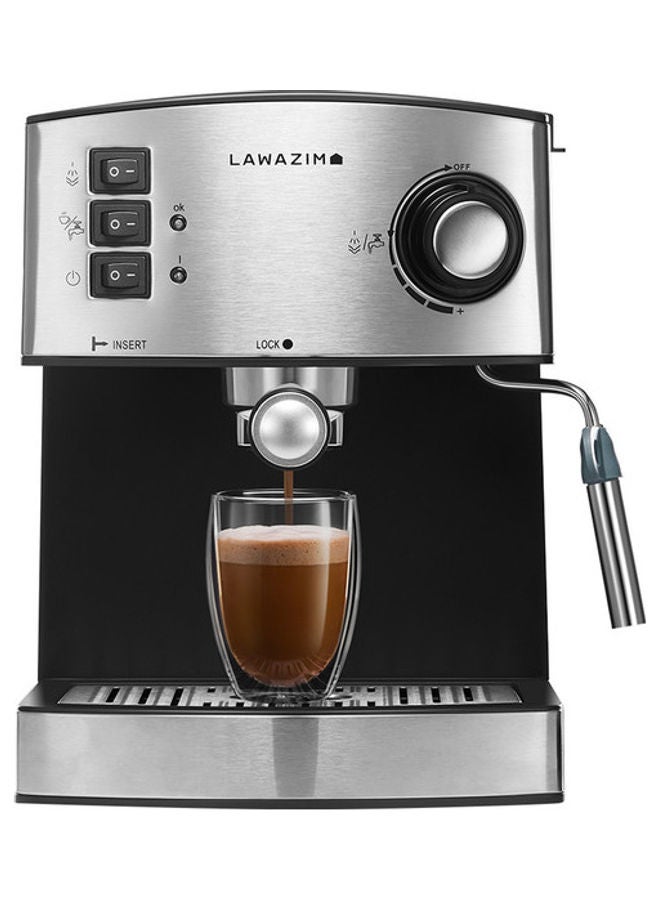 ماكينة صنع القهوة الاحترافية للإسبريسو واللاتيه مع أداة صنع رغوة الحليب 1.6 L 850 W 05-2410-01 فضي - v1613470143/N44464161A_1