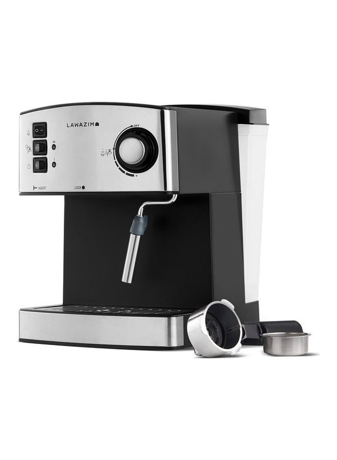 ماكينة صنع القهوة الاحترافية للإسبريسو واللاتيه مع أداة صنع رغوة الحليب 1.6 L 850 W 05-2410-01 فضي - v1613470143/N44464161A_2