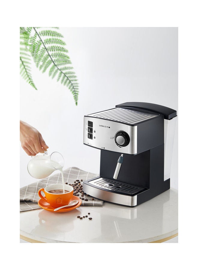 ماكينة صنع القهوة الاحترافية للإسبريسو واللاتيه مع أداة صنع رغوة الحليب 1.6 L 850 W 05-2410-01 فضي - v1613470143/N44464161A_3