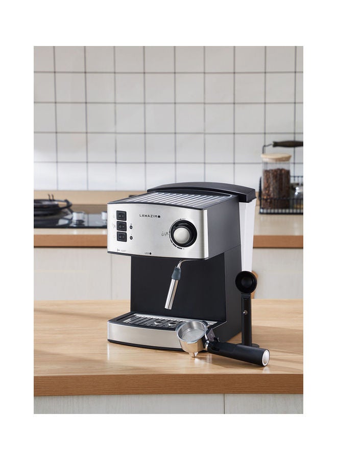 ماكينة صنع القهوة الاحترافية للإسبريسو واللاتيه مع أداة صنع رغوة الحليب 1.6 L 850 W 05-2410-01 فضي - v1613470143/N44464161A_6