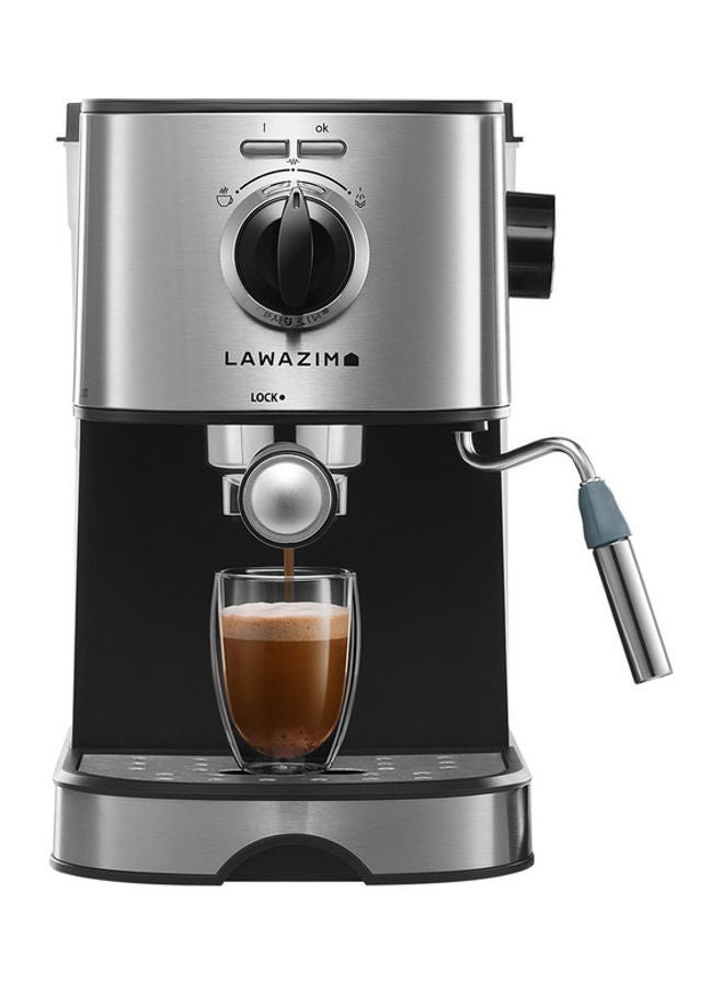 LAWAZIM - Professional Espresso And Latte Coffee Machine With Milk Frother 1 L 850 W 05-2410-02 Silver - Image 1