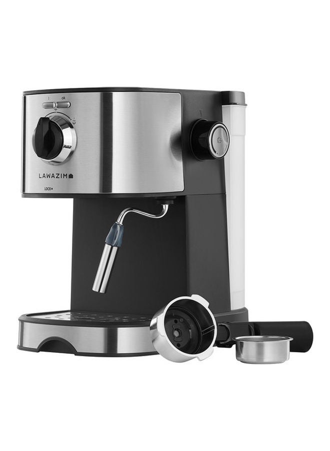 LAWAZIM - Professional Espresso And Latte Coffee Machine With Milk Frother 1 L 850 W 05-2410-02 Silver - Image 1