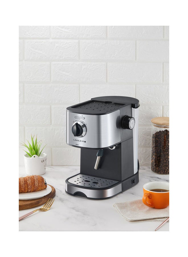 LAWAZIM - Professional Espresso And Latte Coffee Machine With Milk Frother 1 L 850 W 05-2410-02 Silver - Image 1