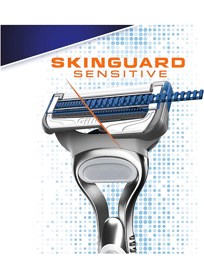 Skinguard Sensitive Razor Blades With Handle, 4 Piece Multicolor