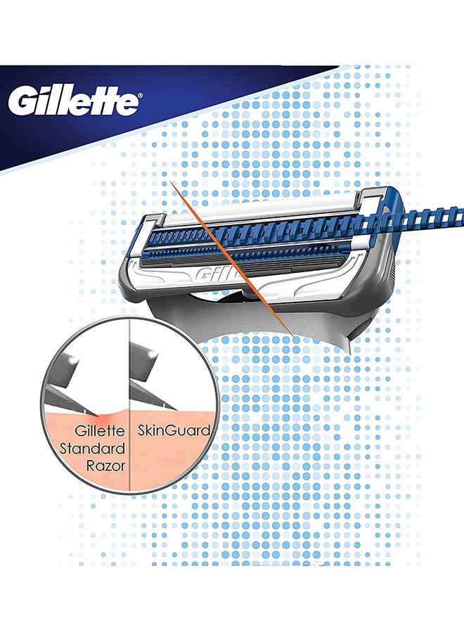 Skinguard Sensitive Razor Blades With Handle, 4 Piece Multicolor