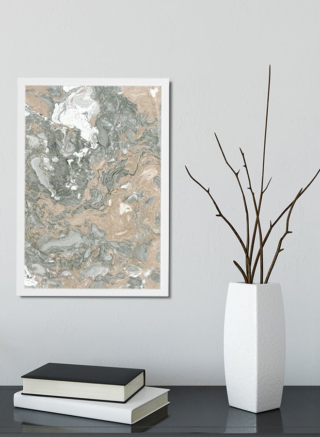 Concrete Printed Framed Poster Beige/Grey 45x30cm  - Image 2