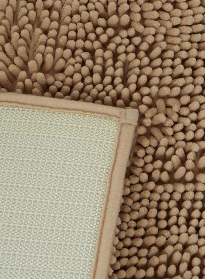 Lisa Textured Bath Mat Beige - Image 2