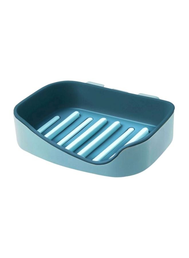 صندوق صابون مزدوج الطبقات أزرق 12x3.30x9.50سم  - Image 1