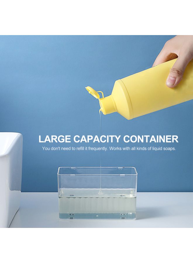 Soap Dispenser And Sponge Set Dark Blue/Green/Yellow 13.50x8.50x11.00cm - Image 3