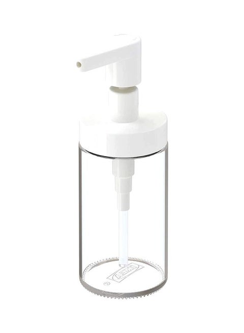 Liquid Soap Dispenser Clear/White 10cm