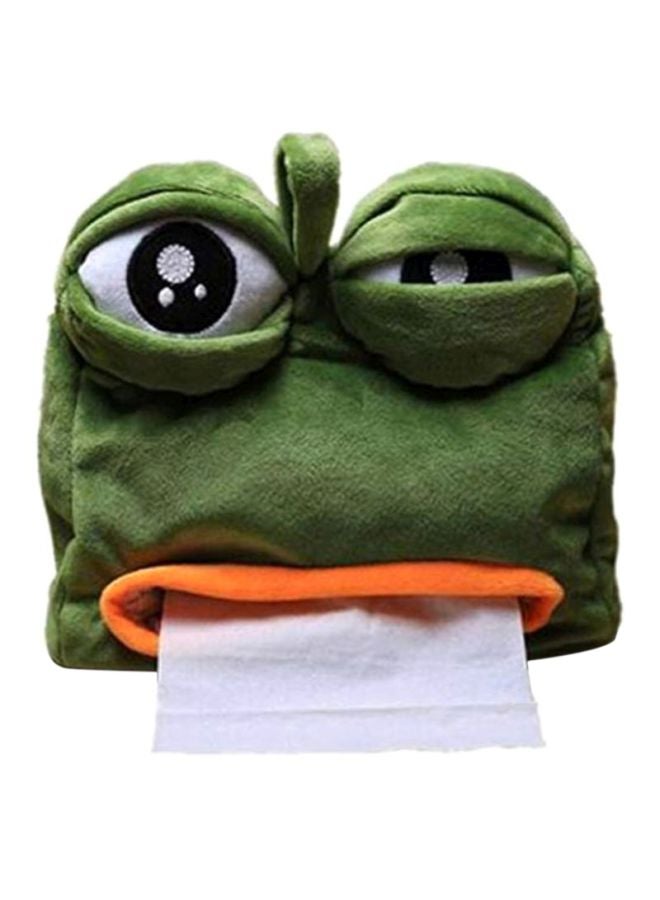 حامل مناديل بتصميم ضفدع أخضر / أبيض / أسود - Image 1