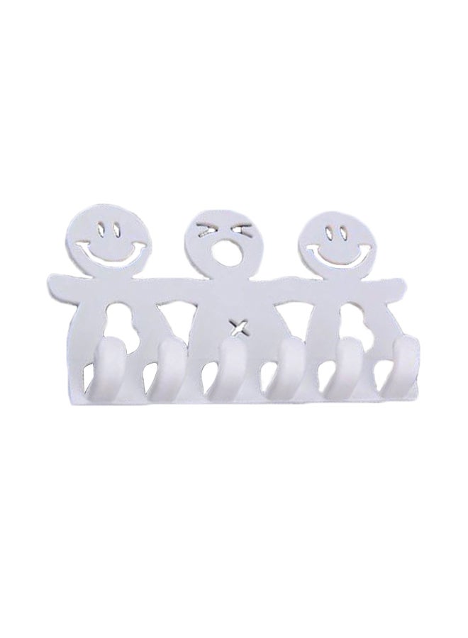 Smile Face Designed Toothbrush Holder White 15x13x1cm - Image 1
