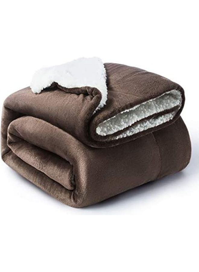 Fuzzy Soft Plus Blanket cotton Brown/White 16.54inch