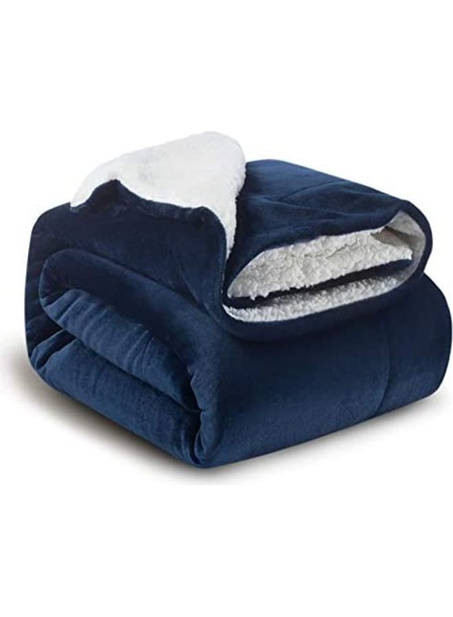 Super Soft Cozy Luxury Bed Blanket Cotton Navy Blue 14.96inch 