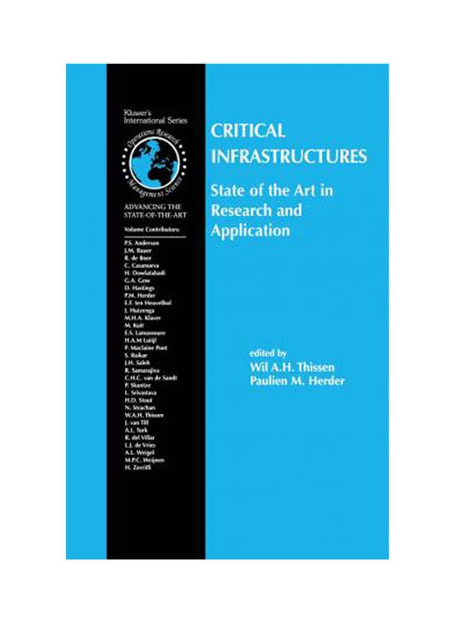 Critical Infrastructures: State Of The Art In Research And Application paperback english - 2003 