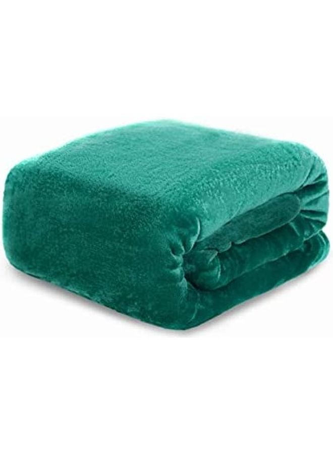 Flannel Fleece Throw Blanket Cotton Green 11.81inch