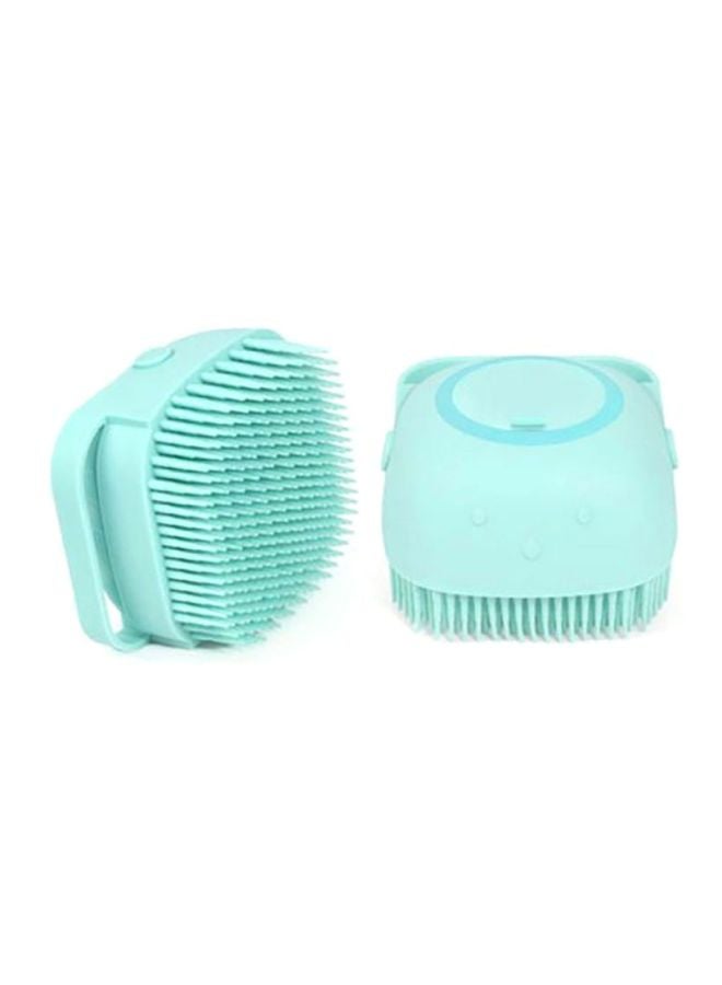 Silicone Shower Brush With Soap Dispenser Cyan - Image 2