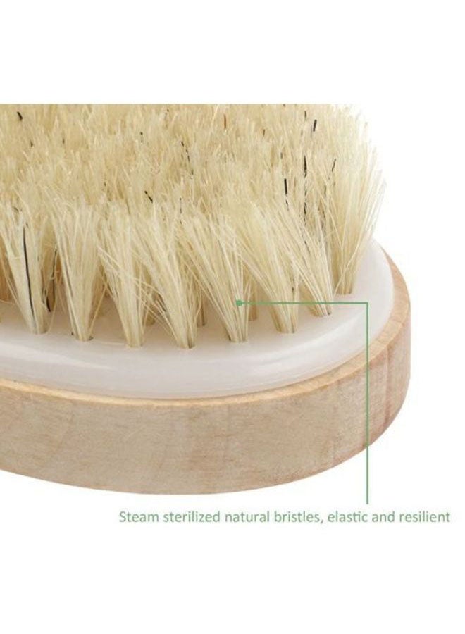 فرشاة استحمام للجسم من الخشب بيج - Image 3